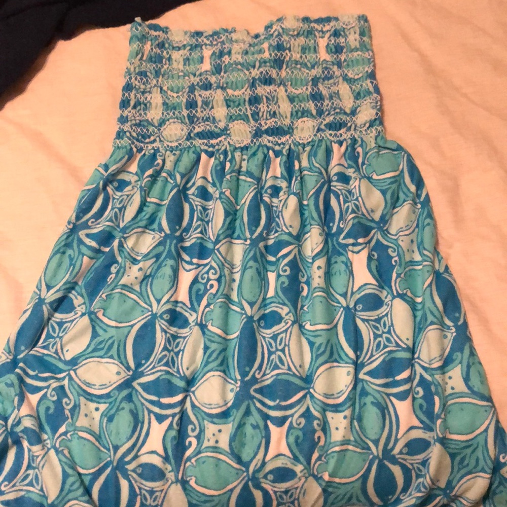 Smocked swim cover up